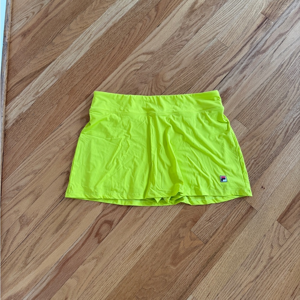 Fila skort tennis workout skirt with shorts green